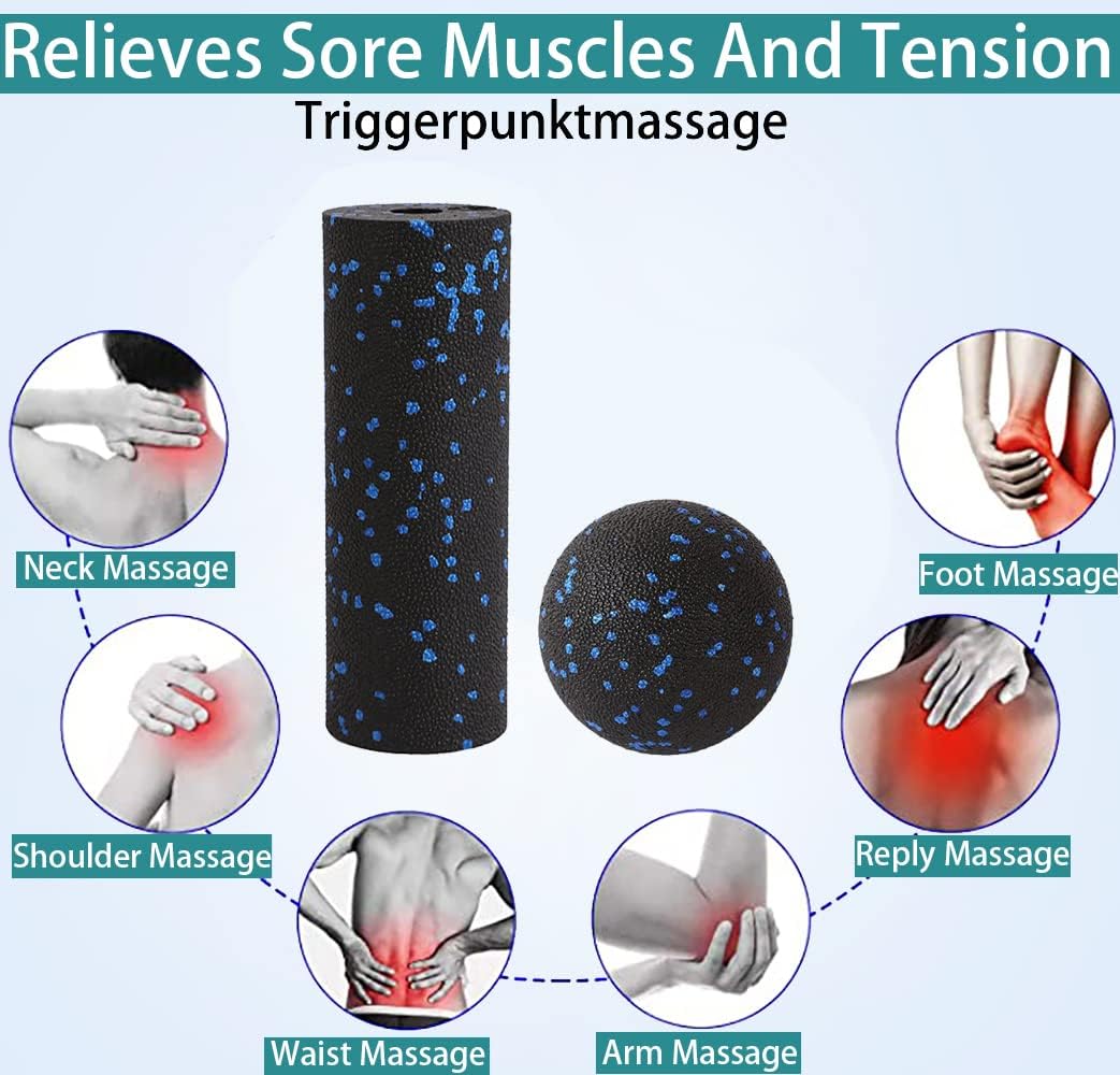 Skiennix Mini Foam Roller - Deep Tissue Massage for Muscle Relief & Myofascial Release | Peanut Ball Design