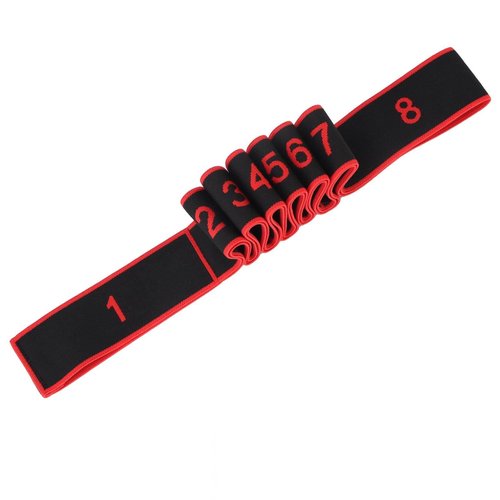 Fitness Resistance Bands, Numbered Resistance Bands for Glutes, 8-Section Elastic Yoga Resistance Band, Adjustable, for Yoga, Stretching and Fitness