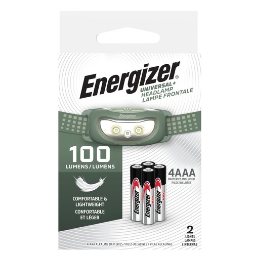 Energizer Universal+ LED Headlamp (2-Pack), IPX4 Water Resistant Headlamps, Bright Head Light for Outdoors, Camping, Running, Storm, Survival LED Light for Emergencies (Batteries Included)