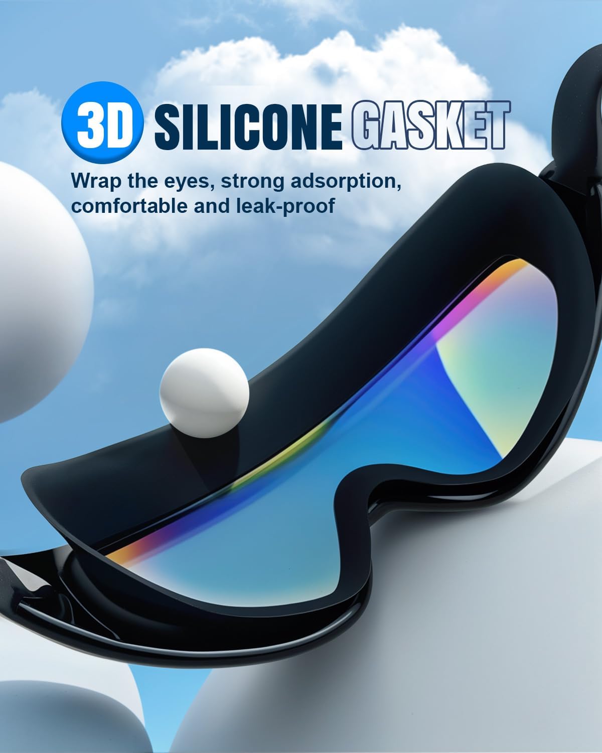 Rantizon Swim Goggles - Wide View Anti-Fog & UV Protection | Leak-Proof Design for Adults & Kids