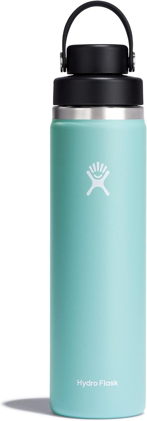 Hydro Flask Water Bottle - Insulated Stainless Steel with Wide Mouth Chug Lid | 24 Oz Dew, Leakproof