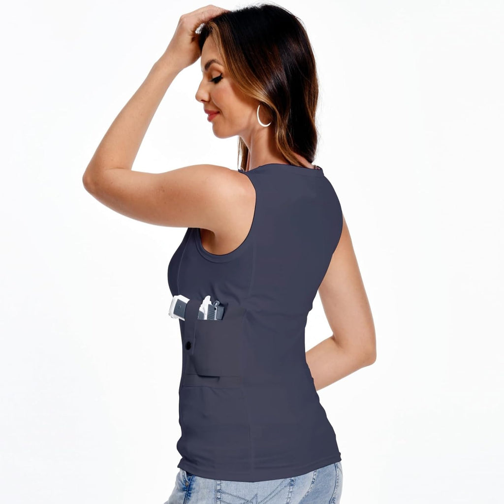 Skiennix Concealed Carry Holster Tank Top - Tactical Compression Shirt for Small Firearms | Comfortable Fit