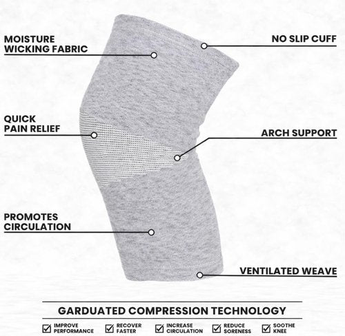 Remore Onecompress - One Compress Premium Knee Sleeve Rayon (Derived from Bamboo) (36-43cm Thigh)