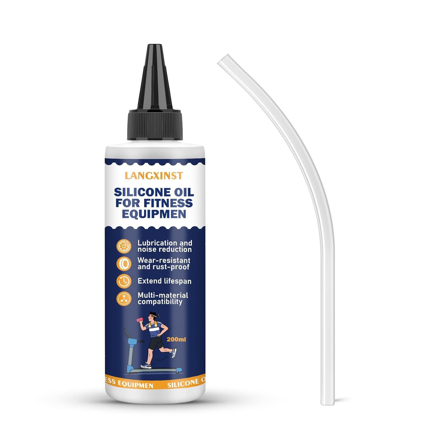 Skiennix Treadmill Belt Lubricant - 200ml 100% Silicone High-Temperature Formula | Reduces Friction & Noise