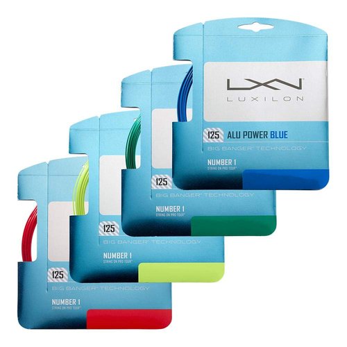 Luxilon ALU Power 125 Tennis String - Set, Lime Green