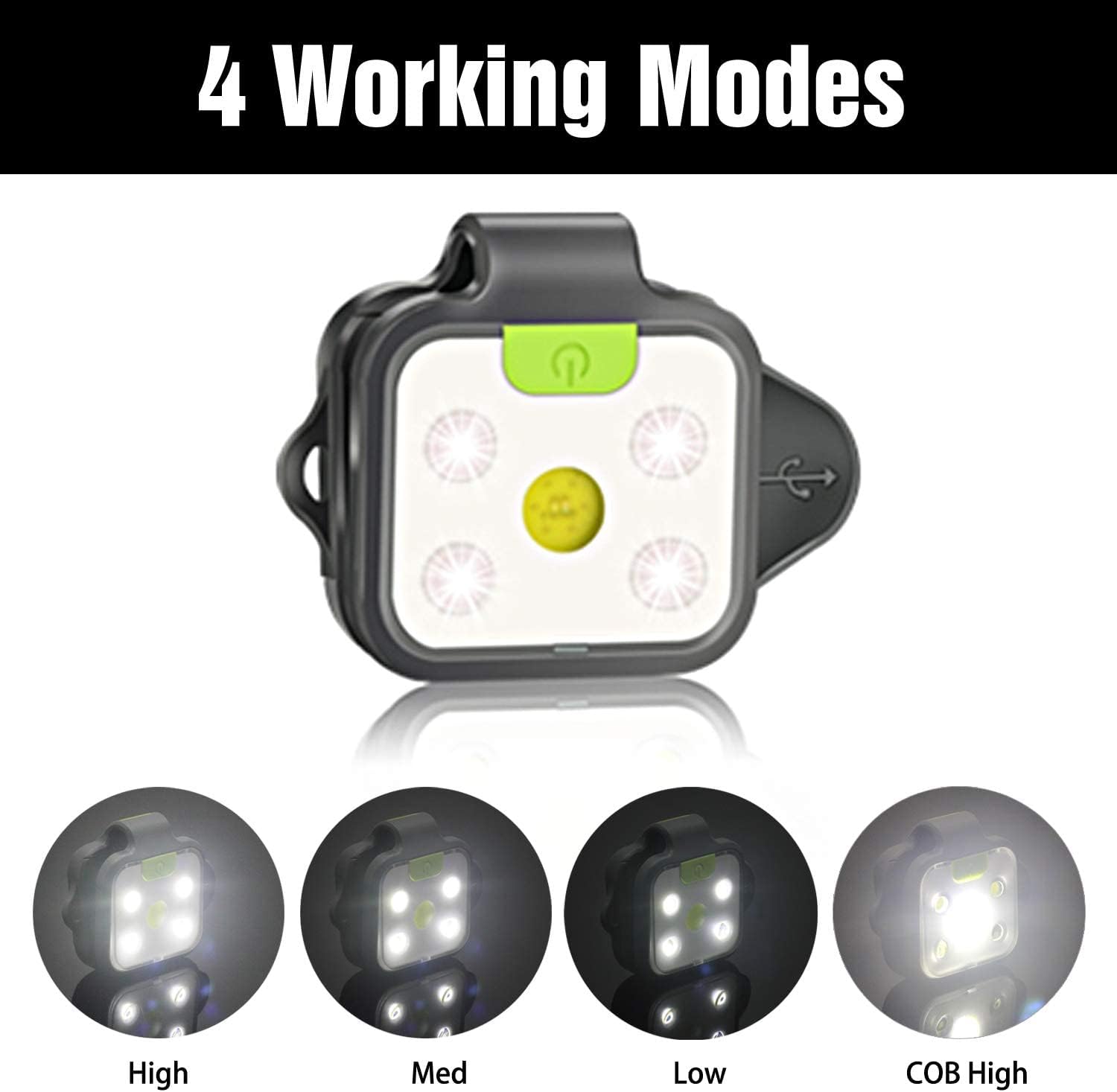 Skiennix LED Running Lights - Rechargeable 2-Pack for Night Safety | Ideal for Camping & Hiking