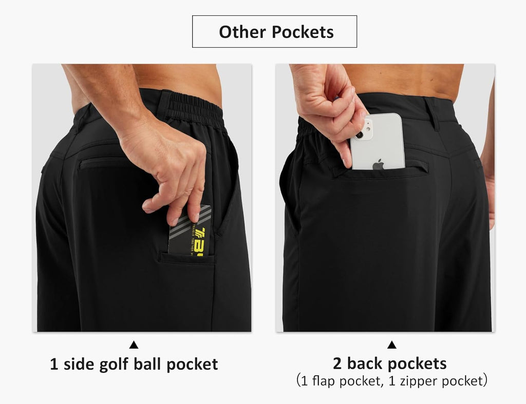 TBMPOY Men's Casual Golf Shorts - Lightweight, Quick-Dry Fabric, 5 Pockets, Stretch Waist | Ideal for Travel