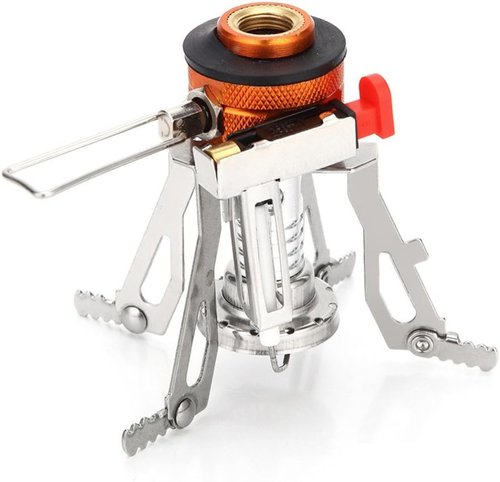AOTU Portable Camping Stove - Wind-Resistant Backpacking Stove with Piezo Ignition | Stable Support for Outdoor Cooking