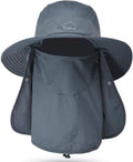 Skiennix Fishing Hat - UV Sun Protection Wide Brim with Face Cover & Neck Flap for Men & Women