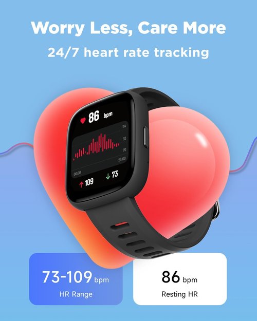 BIGGERFIVE Smart Watch for Kids - 1.8" Fitness Tracker with Heart Rate Monitor & IP68 Waterproof | Fun Puzzle Games for Ages 5-16