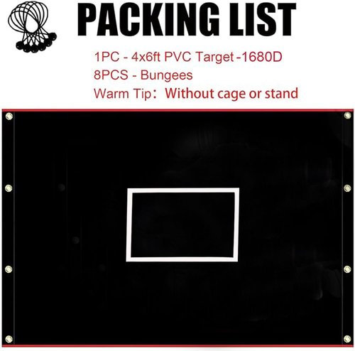 Batting Cage Backstop - Heavy Duty PVC Coated Oxford Fabric | Baseball & Softball Training Aid