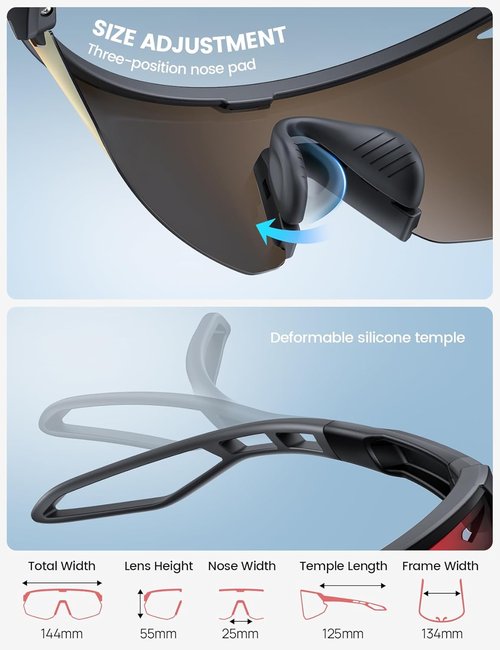 Lamicall 24g Polarized Sports Sunglasses - UV400 Protection for Men & Women | Ideal for Running & Cycling
