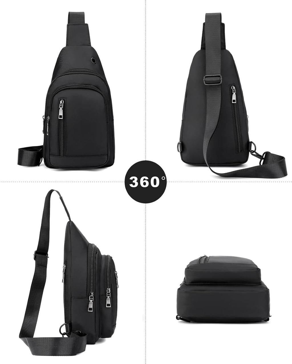 Seoky Rop Sling Bag - Versatile Crossbody Backpack for Travel & Hiking | Compact White Design