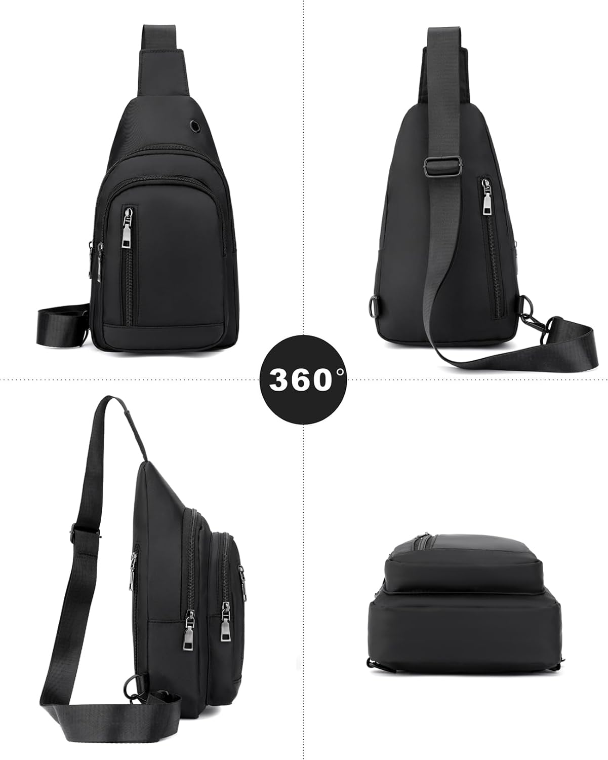 Seoky Rop Sling Bag - Versatile Crossbody Backpack for Travel & Hiking | Compact White Design