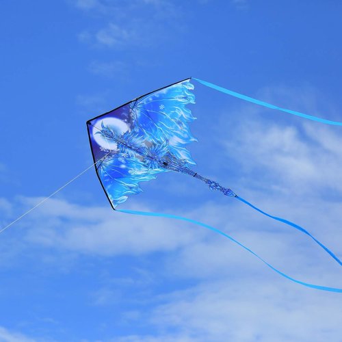 Mint's Colorful Life Dragon Kite - Easy to Fly for Kids & Adults | 300ft Kite String Included