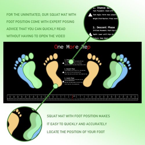 VOVCIG Professional Squat Mat, Squat Mat Pad With Foot Position, Stabilizing and Non-Slip, Muscle Ab Pad, Exercise & Fitness Accessories