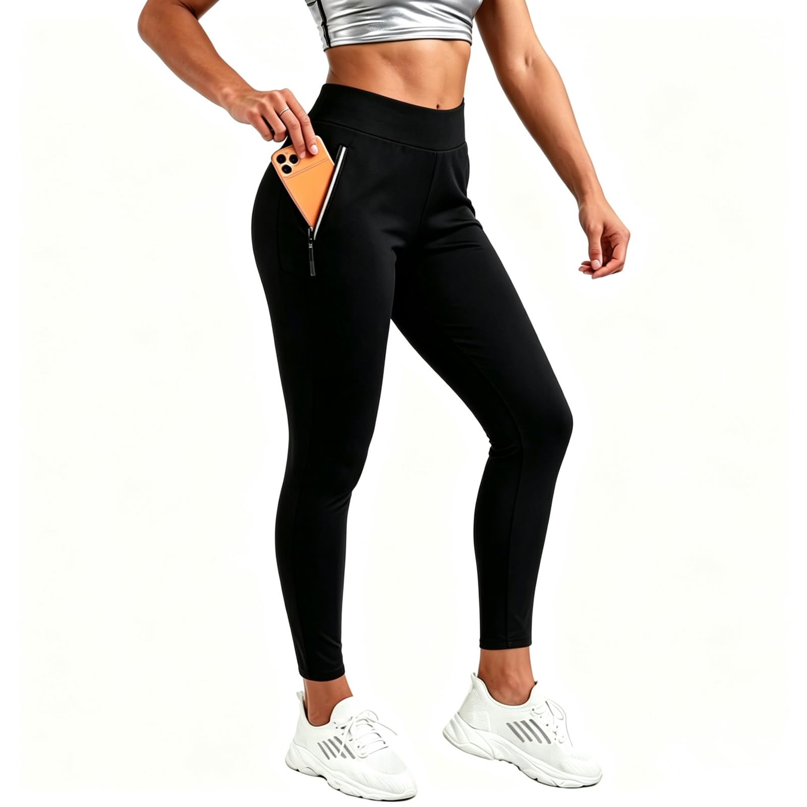 Sauna Suit Hot Sweat Body Shaper Jacket Waist Trainer Long Sleeve Zipper Shirt Workout Top