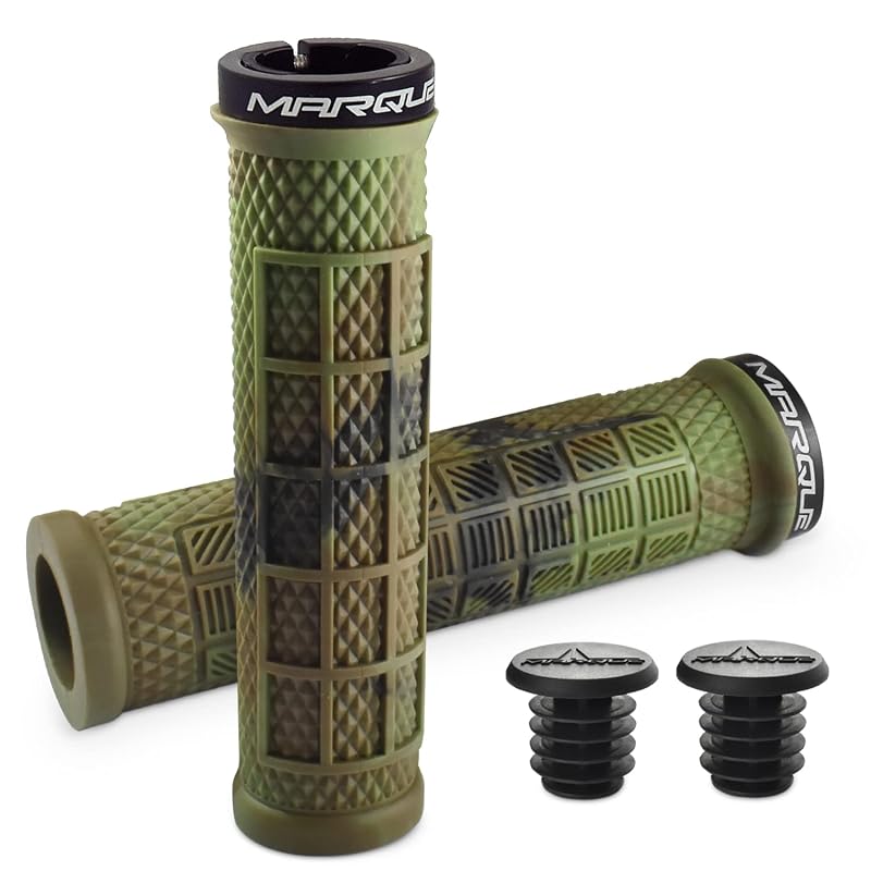 Grapple MTB Grips with Lock-On Collar - 130mm, 20-23mm Bar, Jungle Camo