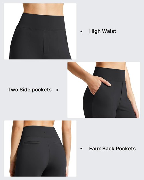 G4Free Women's Bermuda Shorts - Knee Length Athletic Casual Shorts with Pockets | Comfortable Fit