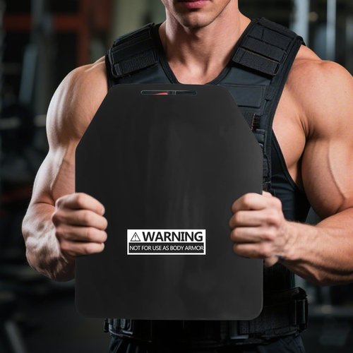 ULIONTAC Alloy Steel Weight Vest Plates 2.75lbs Hexagon Tactical Curved Plates for Weight Vest, Fixed Weight Plates for Training, Home Gym Workout 12x10 inch (Black)