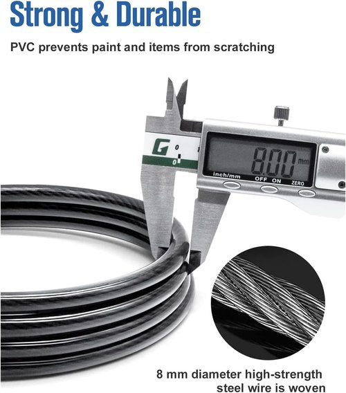 NDakte Bike Lock - Extra Long Cable Lock (6FT to 27FT) with Resettable Combination for Kayaks & Scooters
