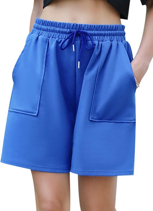 Cowasto Women's Cotton Sweat Shorts - Casual Loose Athletic Lounge Shorts with Pockets | Summer Comfort