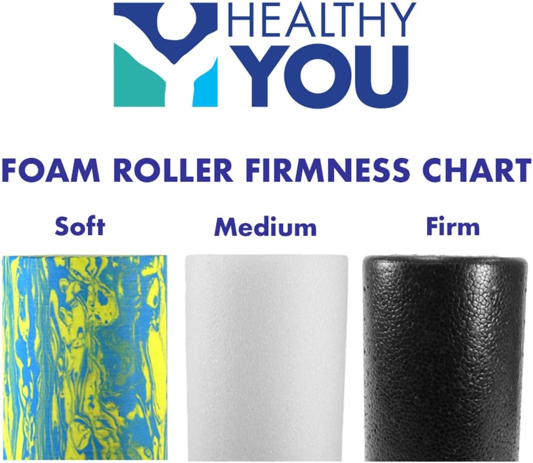 Skiennix White PE Foam Roller - Medium/Firm Half Round Design | 36-Inch Length for Optimal Support