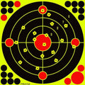 Aimso 12x12 Inch Silhouette Splatter Targets - Bright Fluorescent Yellow for BB Guns & Airguns