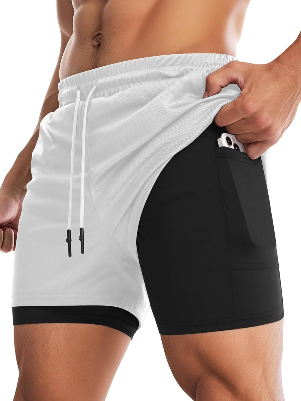 Aolesy Men's Gym Shorts - Lightweight 5”/7” Running Shorts with Liner & 5 Pockets for Ultimate Comfort