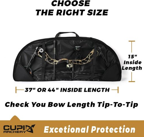 LWANO Compound Bow Case - Soft, Lightweight Bow Bag with Arrow Pocket & Backpack Straps