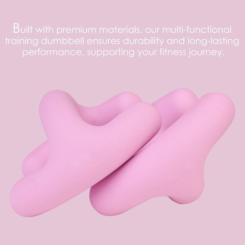 STONESAM Multi-function home training Equipment, hand weight kettlebell/dumbbell weights for workout Exercise Fitness, Yoga, Dance, Barre, Pilates, Cardio, Aerobics, Boxing (Pink, 2.75Lb*2)