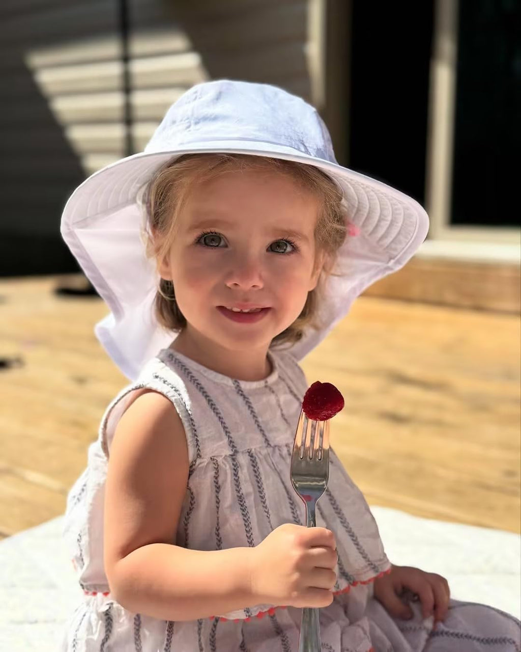 Skiennix Toddler Sun Hat - Adjustable Wide Brim Beach Hat for Kids Ages 0-14 Years | Summer Essential