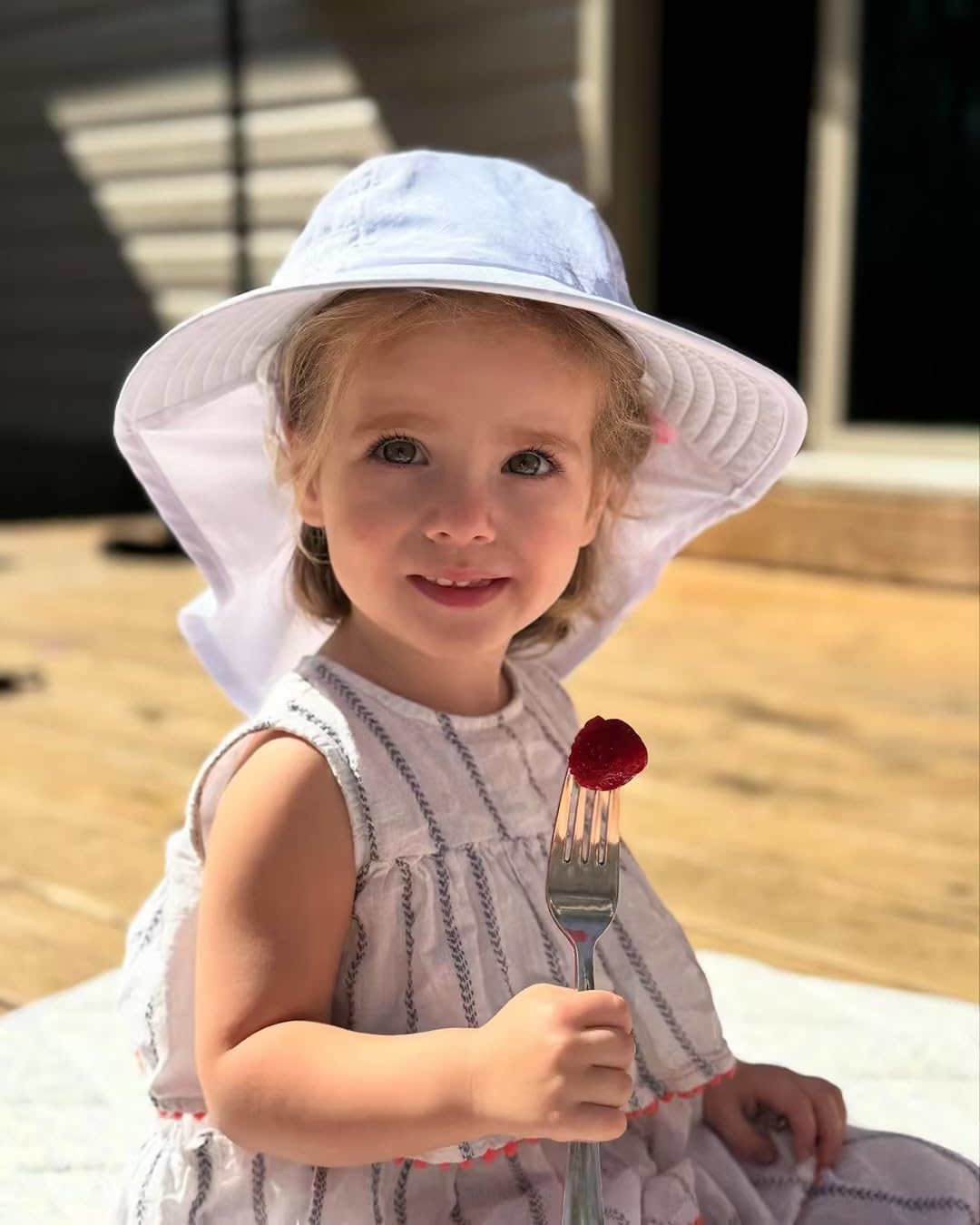 Skiennix Toddler Sun Hat - Adjustable Wide Brim Beach Hat for Kids Ages 0-14 Years | Summer Essential