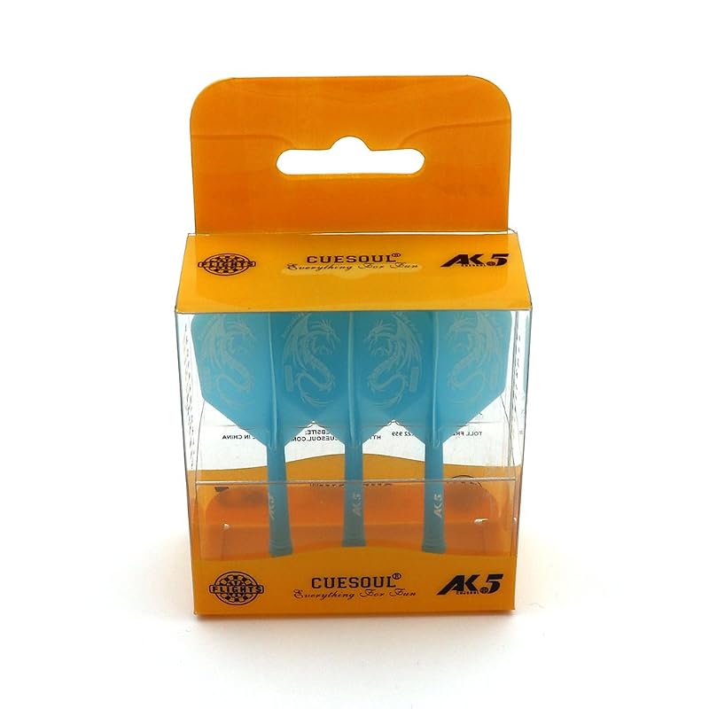 CUESOUL 28mm Big Wing Dart Shaft & Flight Set - Blue Dragon Variation