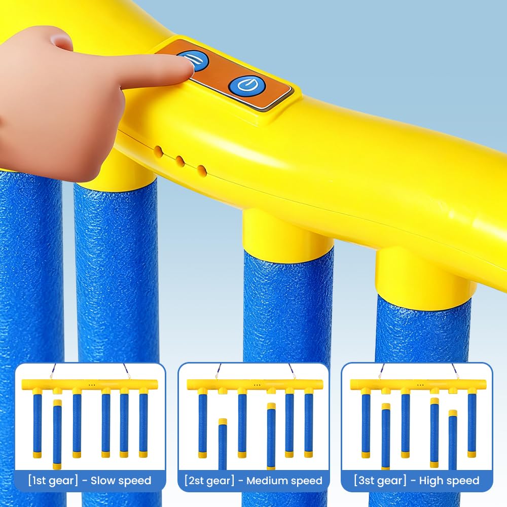 2026 New Reflex Game, Reflective Drop Stick Challenge Game, Hand Eye Coordination Reflex Training Toy, 3 Adjustable Speed Modes, Catching Reflex Sticks for All Ages (Yellow)