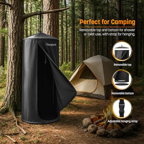 RANGLAND Black Portable Privacy Tent for SUV Liftgate, Camping, Beach & Shower
