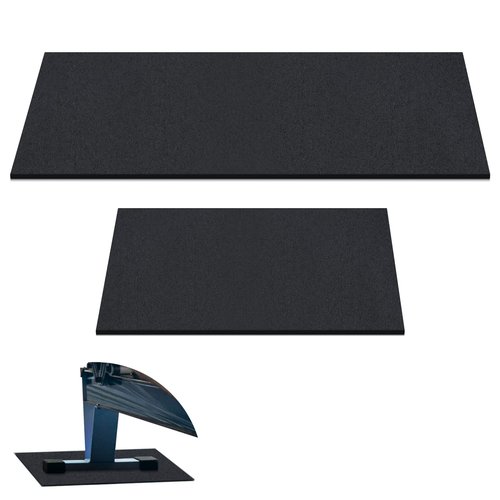 Riakrum 2 Pieces Rower Mat Compatible with Model D Concept 2 Rowing Machine Anti Slip and High Density Thick Floor Mat for Home Gym Foam, Black
