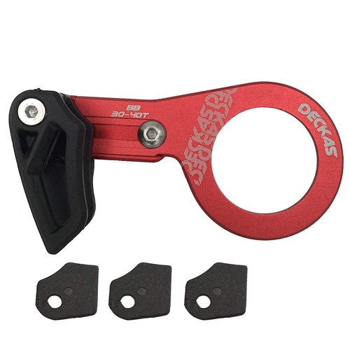 DECKAS Chain Guide BB Mount 7075 Aluminium Alloy Mount Bike Chain Guard MTB Bicycle Chain Protector 30-40T (Red)