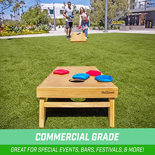 GoSports Premium 4x2 ft Regulation Cornhole Board Set - Light Brown, Complete Yard Game