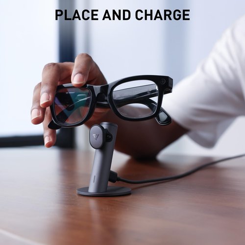 PRISMXR Carina S1 Charging Dock Compatible with Ray-Ban Meta Smart Glasses Accessories, Aluminum Charging Stand for Wayfarer/Headliner/Skyler(Gen 1&2), Not Compatible with Oakley and Display