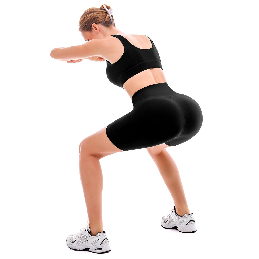 Ipletix Biker Shorts with Pockets for Women - 6'' High Waisted Womens Yoga Gym Athletic Running Workout Shorts