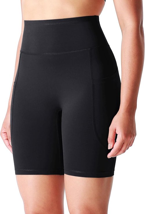CADMUS High Waisted Workout Shorts - 3 Pack of 7.5" Biker Shorts with Pockets for Women