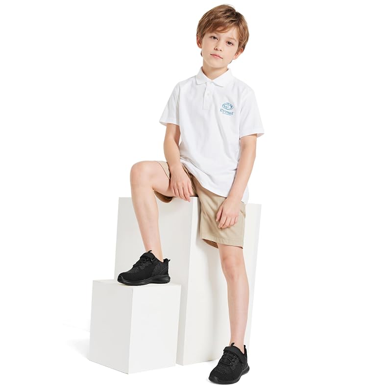 RUNSIDE Kids Lightweight Sneaker Shoes - A-Black+1 Big Kid Variation