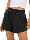 AUTOMET Women's Casual Sweat Shorts - Soft High Waist Design with Pockets for Summer & Travel