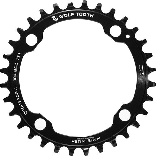 Wolf Tooth 96BCD Drop Stop Chainring for 11-Speed Shimano XT and XTR Cranks (32t, for M9000 XTR)