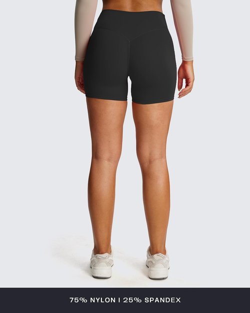 Aoxjox High-Waisted Biker Shorts for Women - Tummy Control & Hidden Scrunch | 4.5" Length
