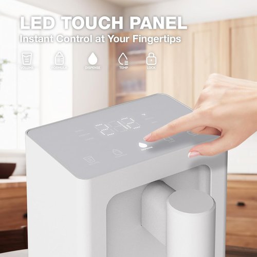 AIRHOP Instant Hot Water Dispenser - Quick Heating with Child Locks | 5 Temperature Settings, 100OZ Removable Tank, White