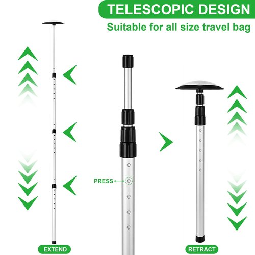 MNKNENG Golf Travel Bag Support Rod Pole Oversized Stiff Arm for Golf Travel Bag Telescoping Aluminum Alloy Golfs Stiff Arm Anti-Impact Golfs Club Travel Protector Stick