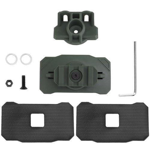 Portable Helmet Flashlight Adapter Mount Flashlight Bracket (Green)