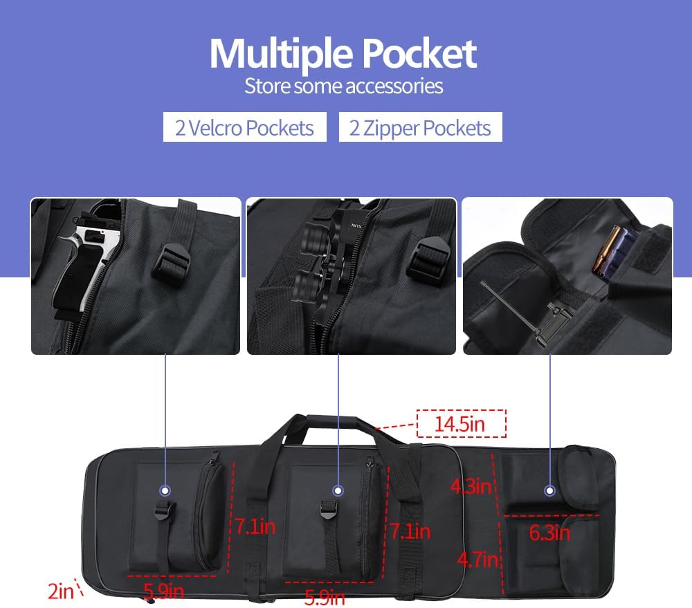 Rifle Bag - Tactical Long Rifle Backpack | Portable Shotgun Case for Firearm Storage & Transport